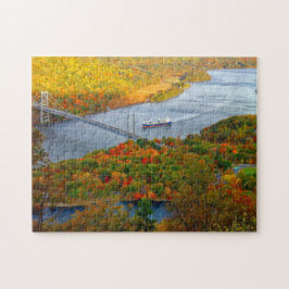 Rivier herfst brug landschap legpuzzel