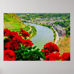 Rivier in Cochem, Duitsland, Poster