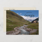 Rivier in de buurt van Ushguli Georgia Briefkaart (Voorkant / Achterkant)