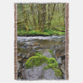 Rivier in groen bos, Oregon Deken (Voorkant Verticaal)
