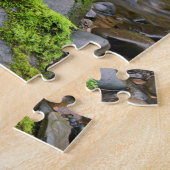 Rivier in groen bos, Oregon Legpuzzel (Zijkant)