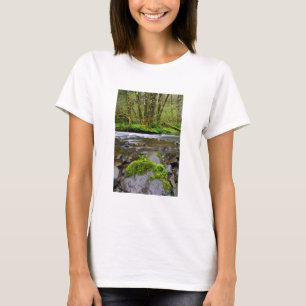 Rivier in groen bos, Oregon T-shirt