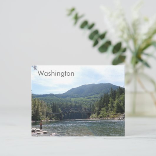 Rivier in het Briefkaart van de Staat van (Staand voorkant)