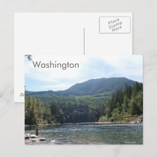 Rivier in het Briefkaart van de Staat van (Voorkant / Achterkant)