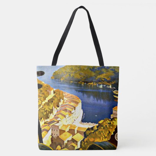 Rivier in Italië Kleurrijke geschilderde kunst Tote Bag (Voorkant)