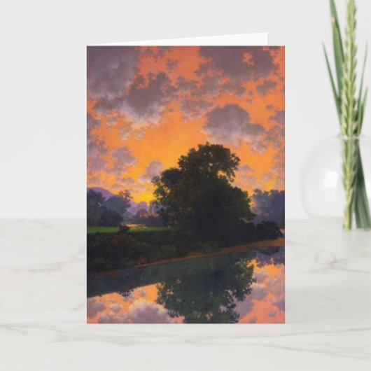 Rivier in Scutney door Maxfield Parrish wenskaart Kaart (Voorkant)