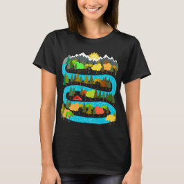Rivier Kampeerontwerp T-shirt
