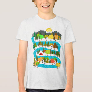 Rivier Kampeerontwerp Tri-Blend Shirt