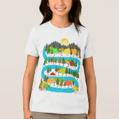 Rivier Kampeerontwerp Tri-Blend Shirt (Voorkant)