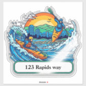 Rivier Kayakers postbus adres sticker (Vel)