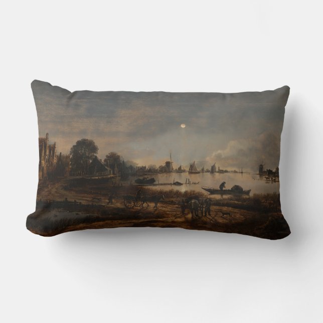 rivier landschap kunst Neer Kussen (Voorkant)