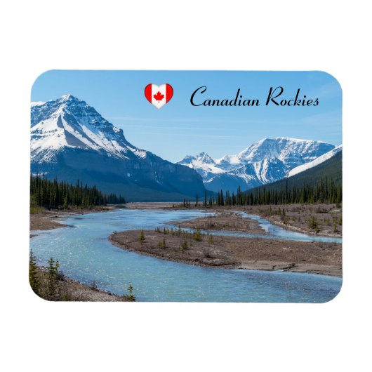 Rivier langs Icefields Parkway Highway 93 - Canada Magneet (Horizontaal)