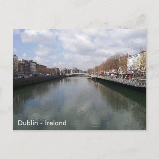 Rivier Liffey, de Stad van Dublin, Ierland Briefkaart (Voorkant)