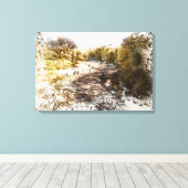 Rivier Lune vanaf Devil's Bridge, Kirkby Lonsdale Canvas Afdruk (Insitu (Houten vloer))