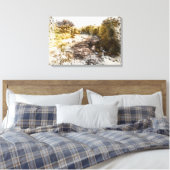 Rivier Lune vanaf Devil's Bridge, Kirkby Lonsdale Canvas Afdruk (Insitu (Slaapkamer))