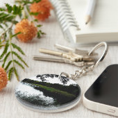 Rivier met riet en bomen landschap sleutelhanger (Voorkant Rechts)