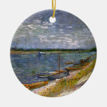 Rivier met roeiboten door Vincent van Gogh