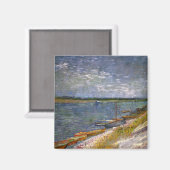 Rivier met roeiboten door Vincent van Gogh Magneet (Voorkant / Achterkant)