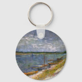 Rivier met roeiboten door Vincent van Gogh Sleutelhanger (Achterkant)