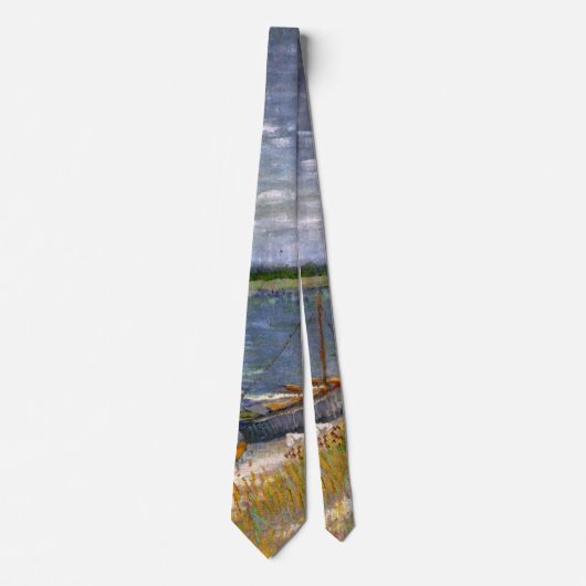 Rivier met roeiboten door Vincent van Gogh Stropdas (Voorkant)