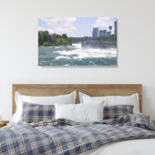 Rivier naar Herfst Canvas Afdruk (Insitu (Slaapkamer))