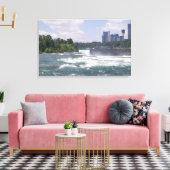 Rivier naar Herfst Canvas Afdruk (Insitu (Woonkamer))