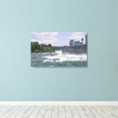 Rivier naar Herfst Canvas Afdruk (Insitu (Houten vloer))