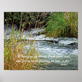 Rivier Natuur Foto Rumi Vers Poster