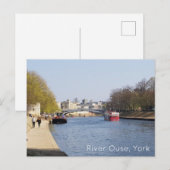 Rivier Ouse, York Briefkaart (Voorkant / Achterkant)