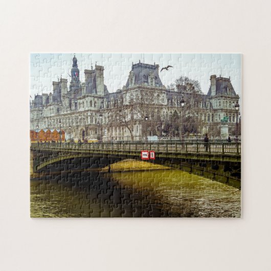 Rivier Seine Parijs. Legpuzzel (Horizontaal)