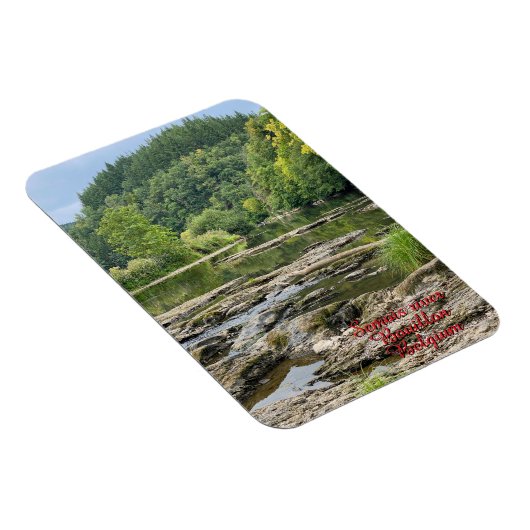 Rivier Semois landschap in Bouillon, België Magneet (Rechterzijde)