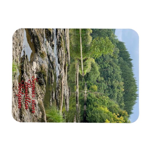 Rivier Semois landschap in Bouillon, België Magneet (Horizontaal)