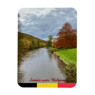 Rivier Semois landschap in Bouillon, België reis Magneet