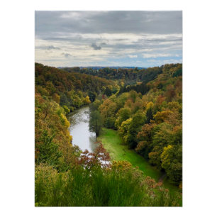 Rivier Semois landschap in Bouillon, België reis Perfect Poster