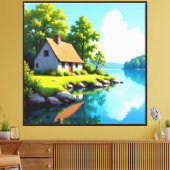 Rivier Sereniteit Canvas Afdruk (Insitu (Woonkamer))
