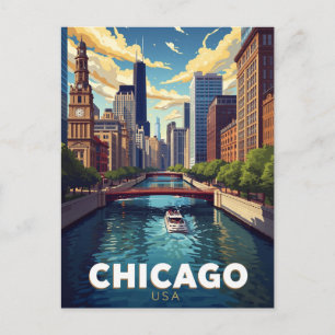 Rivier Skyline Boot Tour Chicago Briefkaart