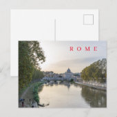 Rivier Tiber Rome ansichtkaart Briefkaart (Voorkant / Achterkant)