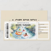 Rivier Tubing Cadeaubon Kaart (Voorkant / Achterkant)