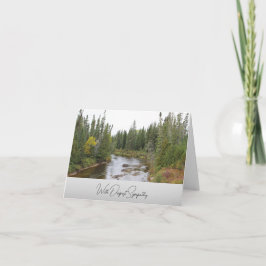 Rivier tussen de Evergreens - Sympathy Card Kaart