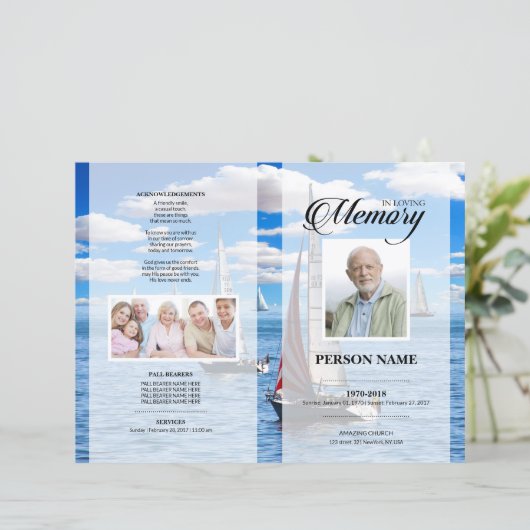 Rivier Uitvaart Template (Staand voorkant)