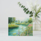 Rivier Uitzicht Natuur Scene Briefkaart (Staand voorkant)