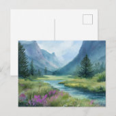 Rivier Uitzicht Natuur Scene  Briefkaart (Voorkant / Achterkant)