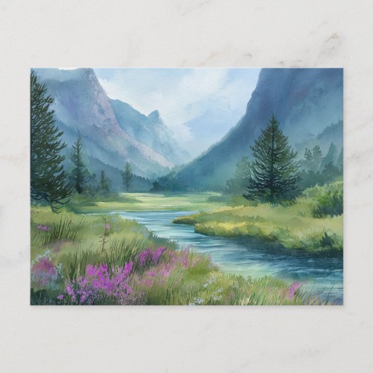 Rivier Uitzicht Natuur Scene  Briefkaart (Voorkant)