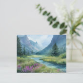 Rivier Uitzicht Natuur Scene  Briefkaart (Staand voorkant)