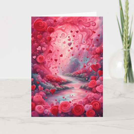 Rivier van de Liefde Valentijnsdag Feestdagen Kaart (Voorkant)
