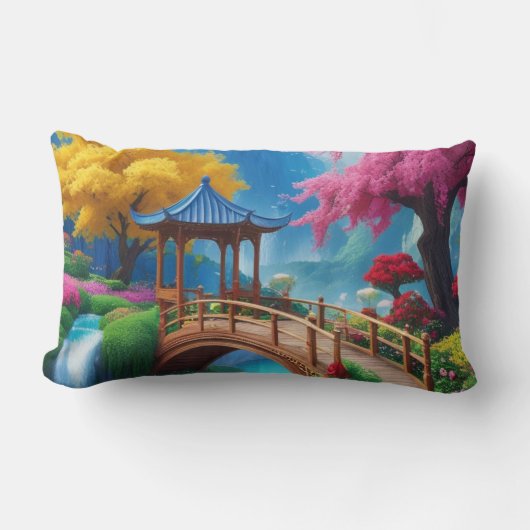 Rivier van Dromen - Fantasy Turquoise River Kussen (Voorkant)