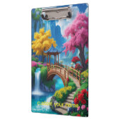 “Rivier van Gedachten – Turquoise Fantasielandscha Klembord (Links)