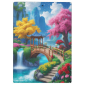 “Rivier van Gedachten – Turquoise Fantasielandscha Klembord (Achterkant)