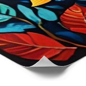 Rivier van het Leven - Gond Kunst met Vissen, Voge Poster (Hoek)