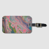 Rivier van kleuren Flow Paint Art Bagagelabel (Voorkant (horizontaal))